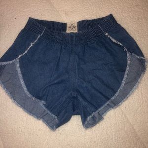 Tribe Kelly frayed denim shorts